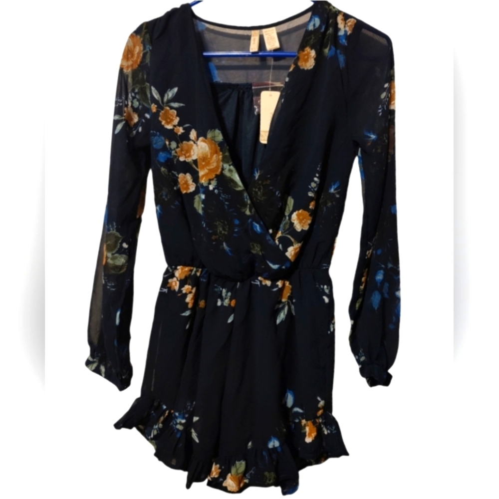 Navy Floral Japna Romper